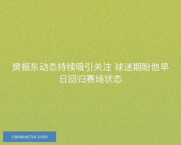 樊振东动态持续吸引关注 球迷期盼他早日回归赛场状态